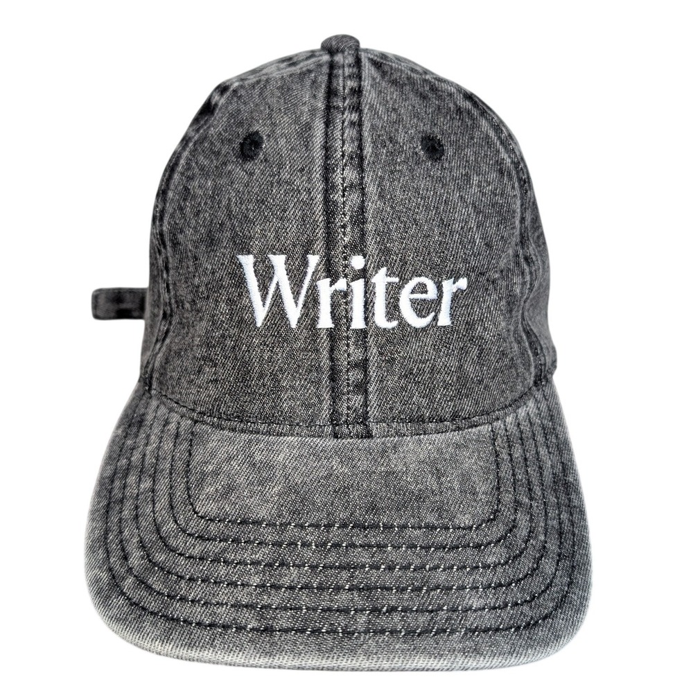 Grey Acid Wash Writter Embroidered 100% Cotton‎ Baseball Cap Hat OTTO